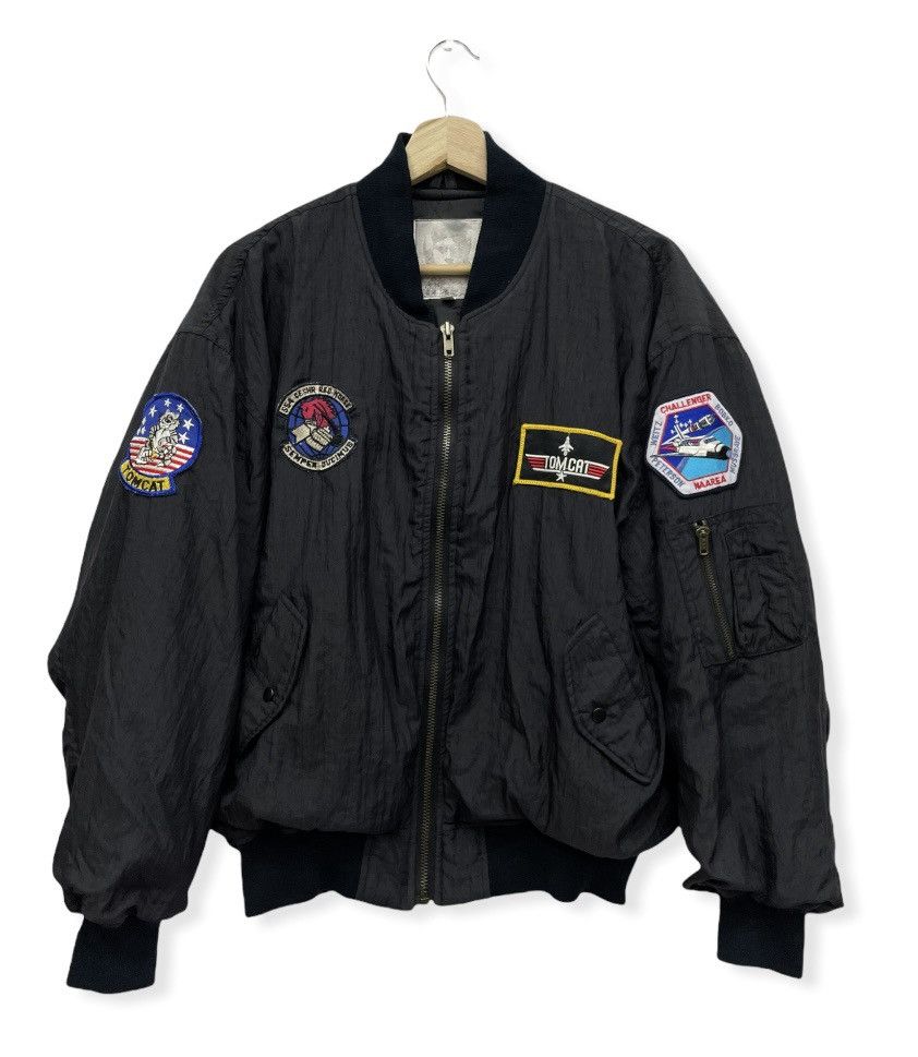 Vintage 90’s TOP GUN TOM CAT Flight Bomber Jacket Size US M / EU 48-50 / 2 - 2 Thumbnail