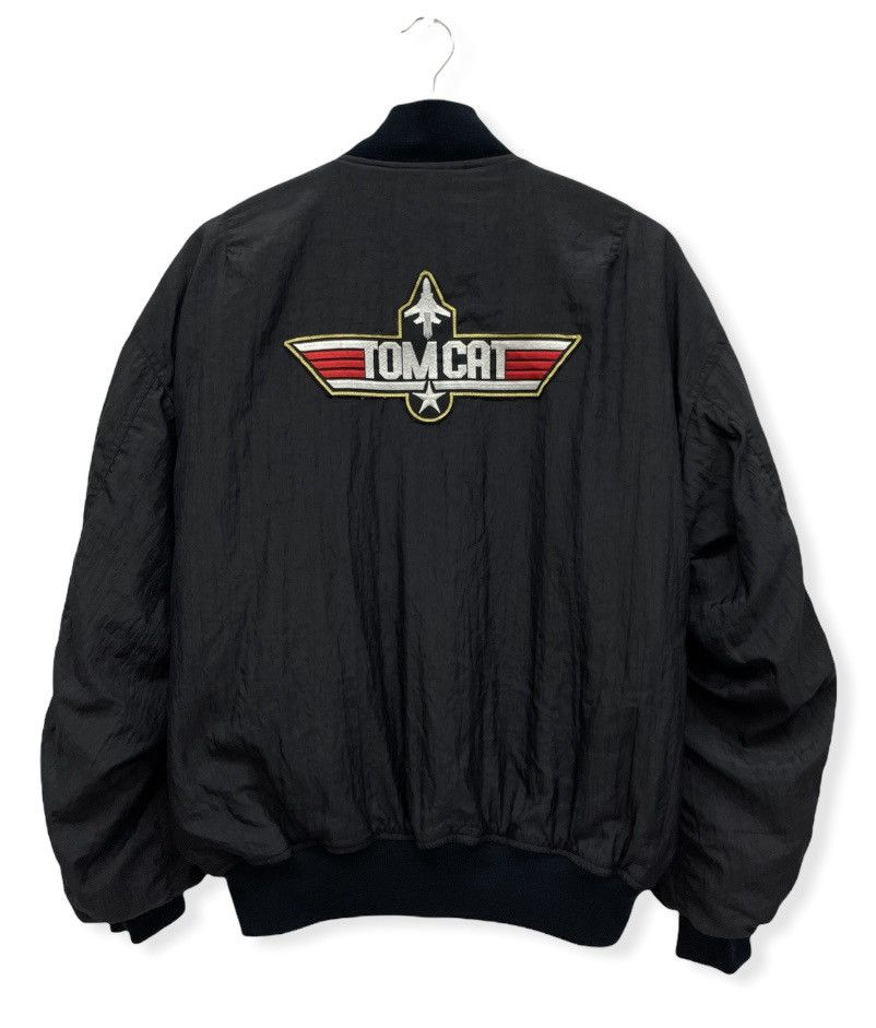 Vintage 90’s TOP GUN TOM CAT Flight Bomber Jacket Size US M / EU 48-50 / 2 - 1 Thumbnail