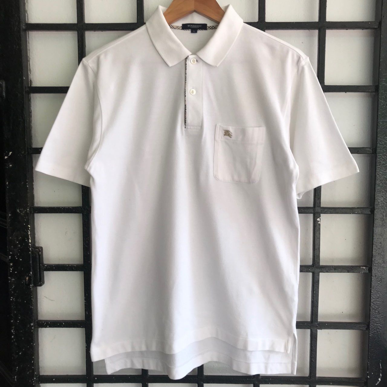 Burberry 🔥 Vintage BURBERRY LONDON Nova Check Collar Shirt Size US M / EU 48-50 / 2 - 2 Thumbnail