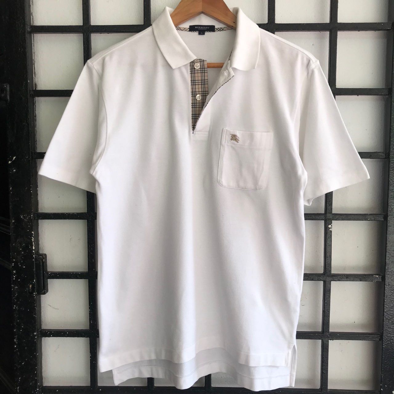 Burberry 🔥 Vintage BURBERRY LONDON Nova Check Collar Shirt Size US M / EU 48-50 / 2 - 1 Thumbnail