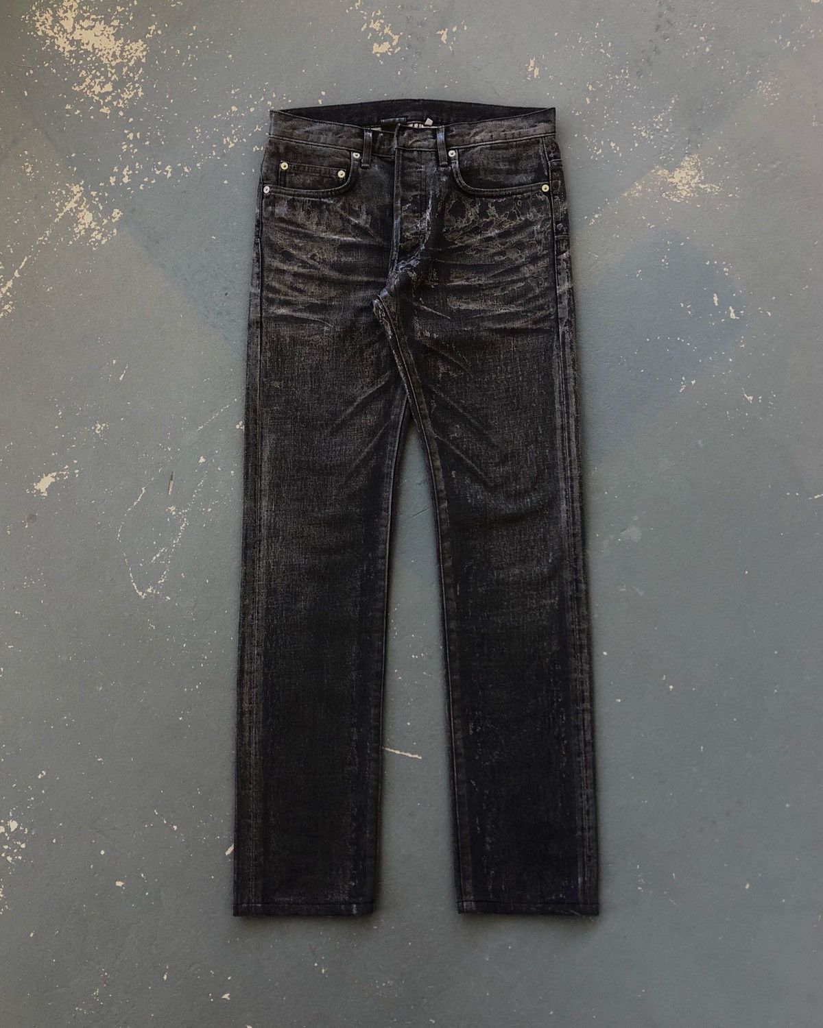 Dior Homme '07 "Luster" Reissued Waxed Denim Jeans Size 29