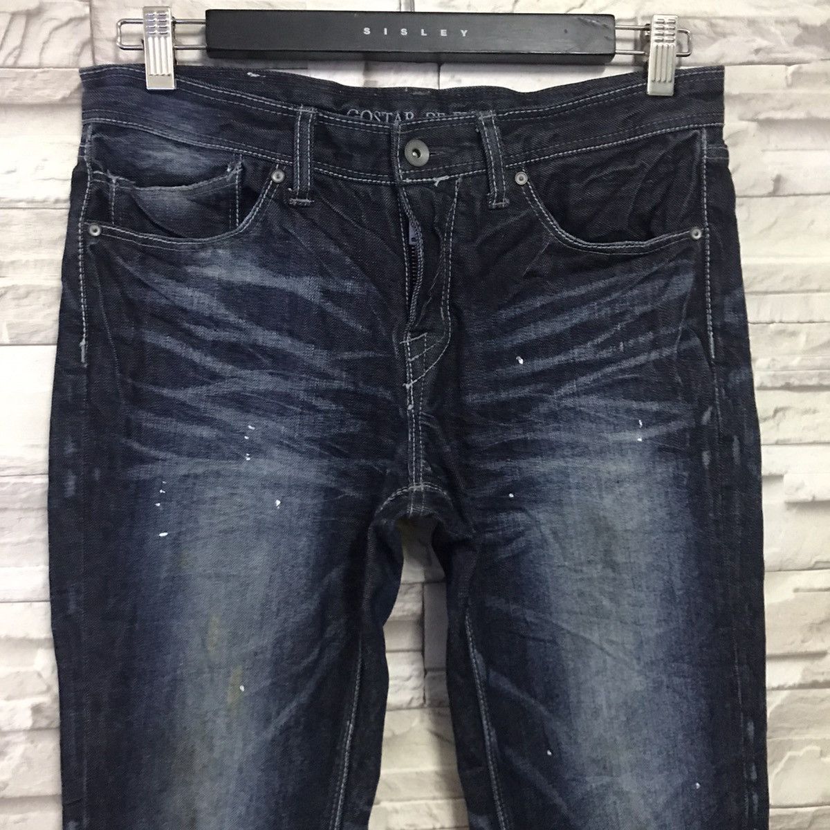 GOSTAR DE FUGA Gostar De Fuga Coated Wax Denim Jeans Size US 31 - 4 Thumbnail