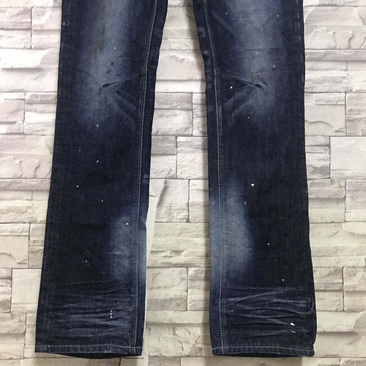 GOSTAR DE FUGA Gostar De Fuga Coated Wax Denim Jeans Size US 31 - 6 Thumbnail