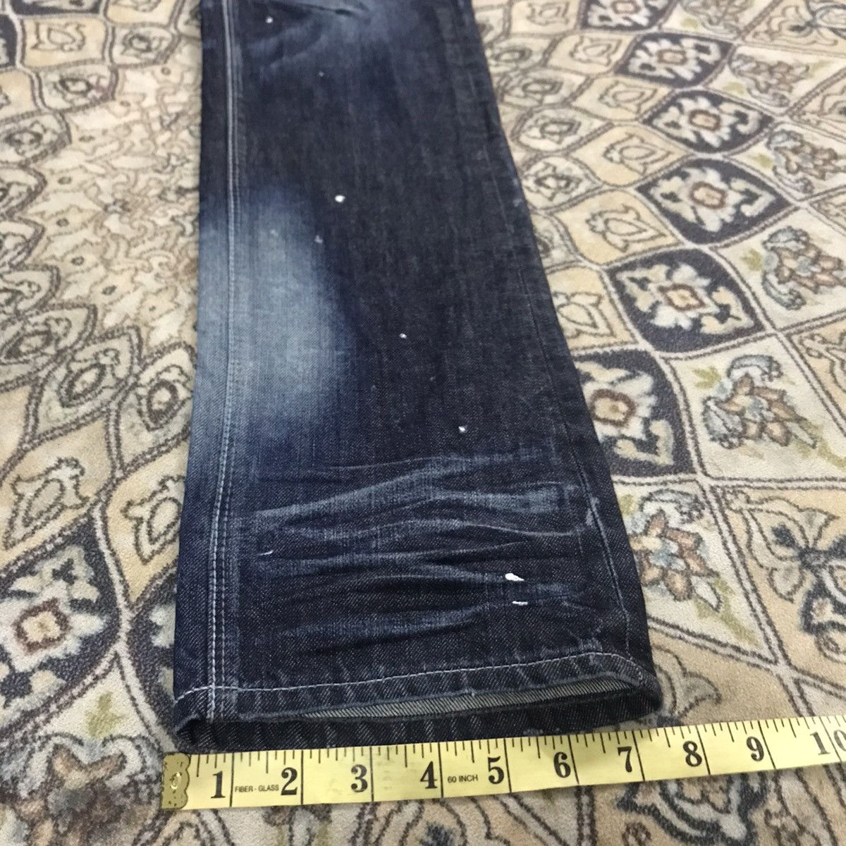 GOSTAR DE FUGA Gostar De Fuga Coated Wax Denim Jeans Size US 31 - 22 Thumbnail
