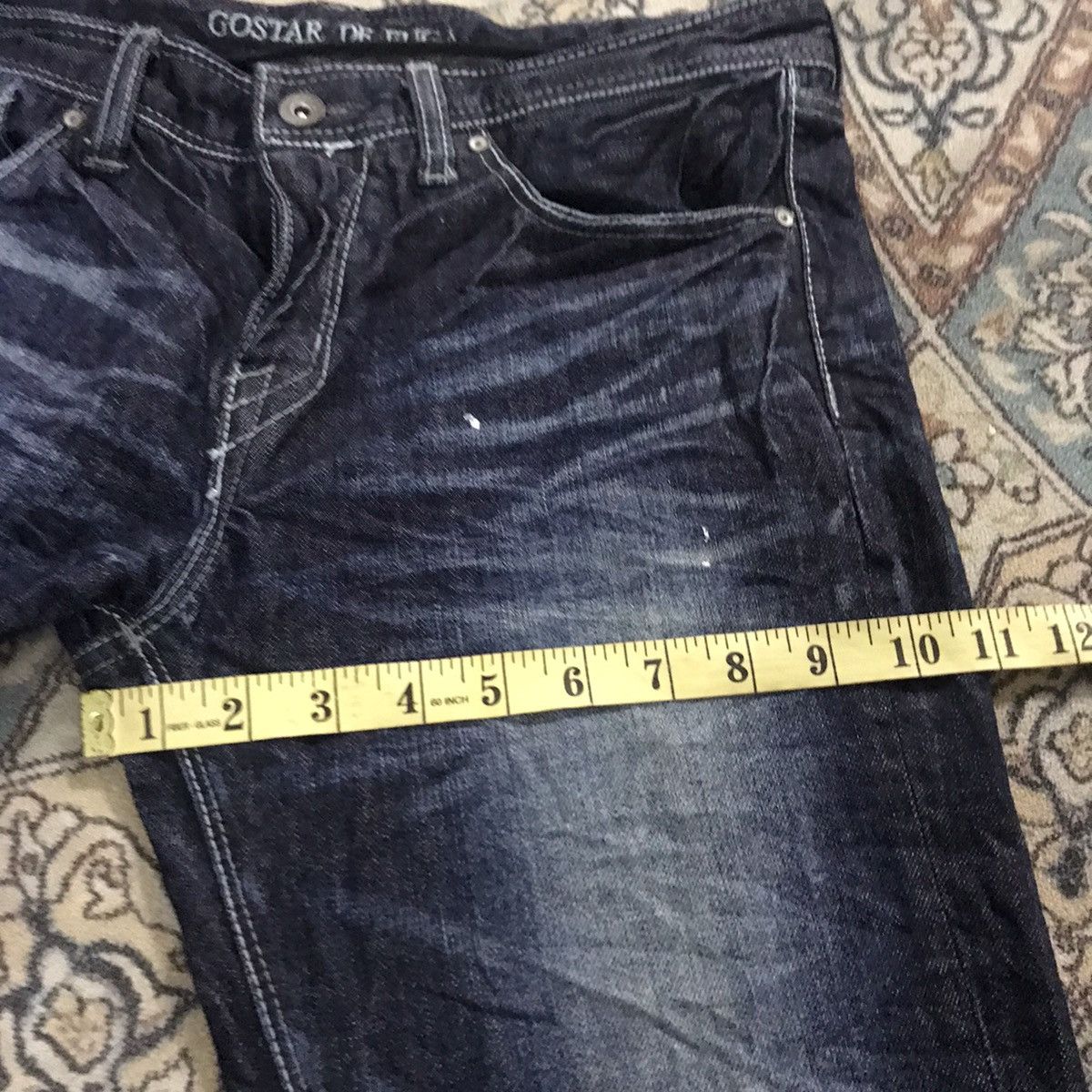 GOSTAR DE FUGA Gostar De Fuga Coated Wax Denim Jeans Size US 31 - 20 Thumbnail