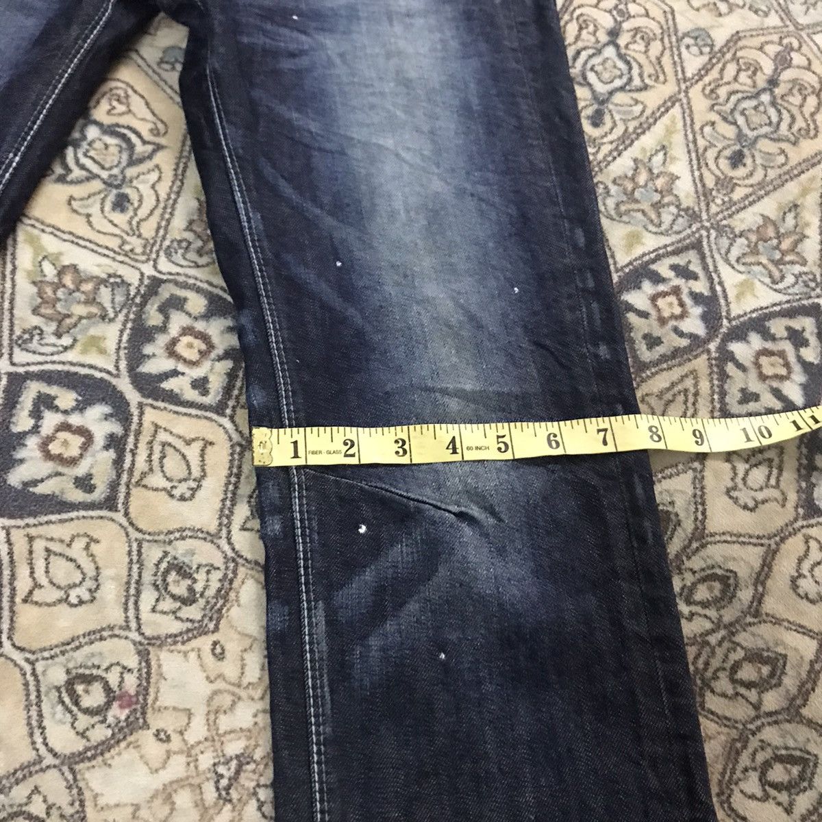 GOSTAR DE FUGA Gostar De Fuga Coated Wax Denim Jeans Size US 31 - 21 Thumbnail