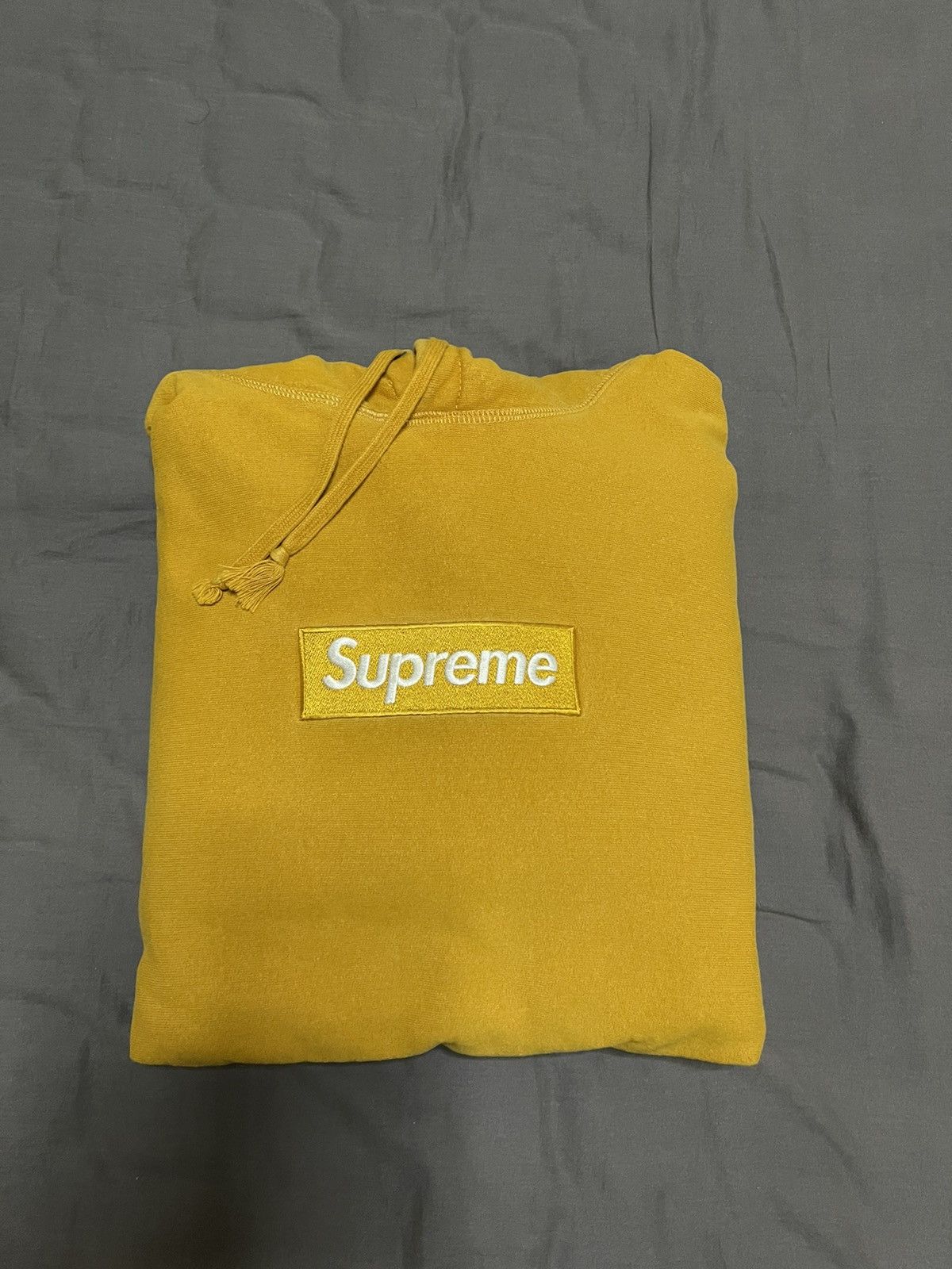 Supreme Supreme fw11 mustard box logo hoodie Grailed