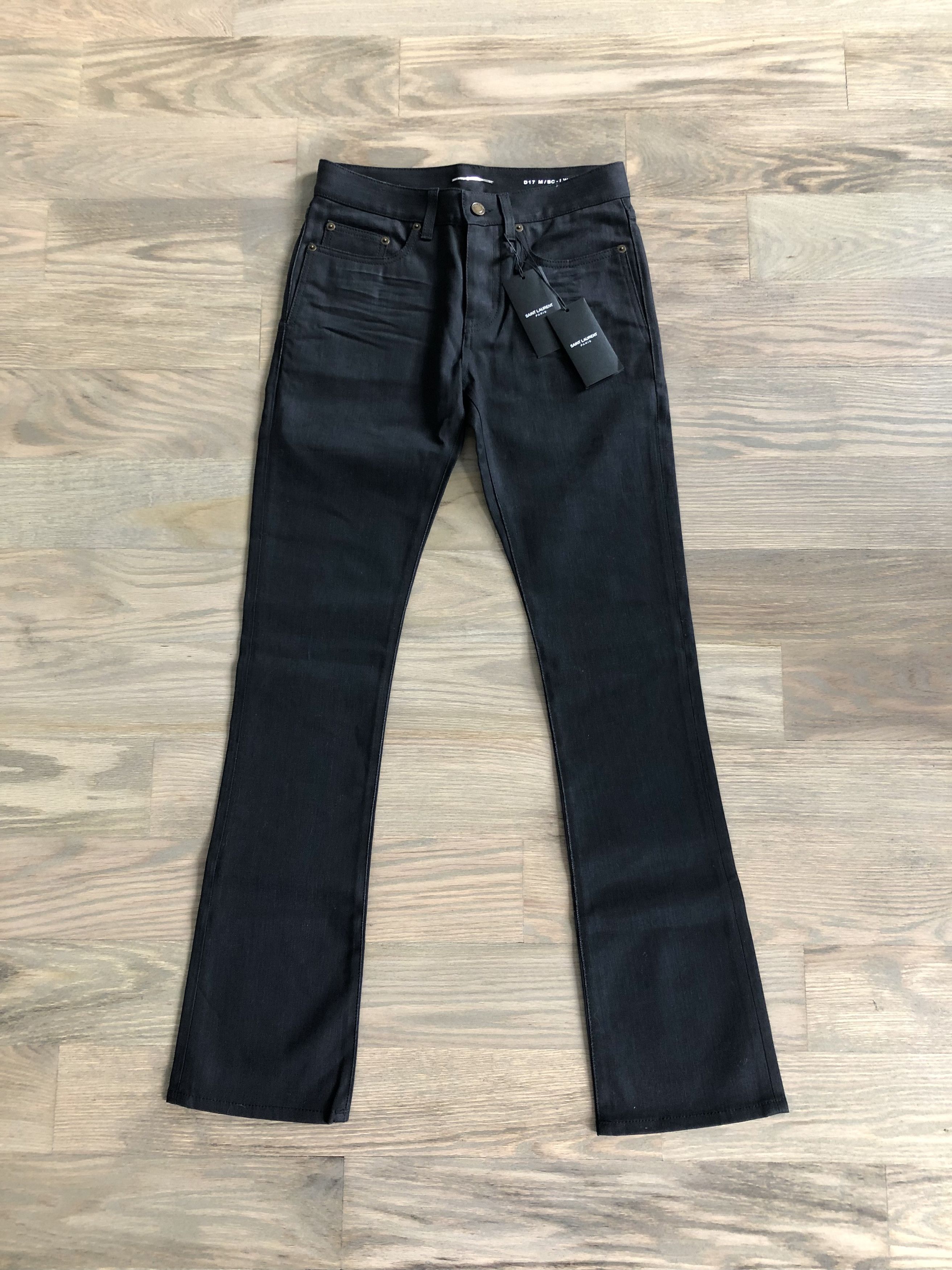 Saint Laurent Paris Saint Laurent D17 Flared Jeans Black Raw Grailed 4601