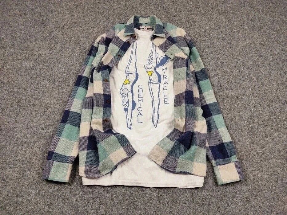 Flannel Vintage Flannel Shirt Travis Scott Style Streetwear Hype Size US M / EU 48-50 / 2 - 2 Thumbnail