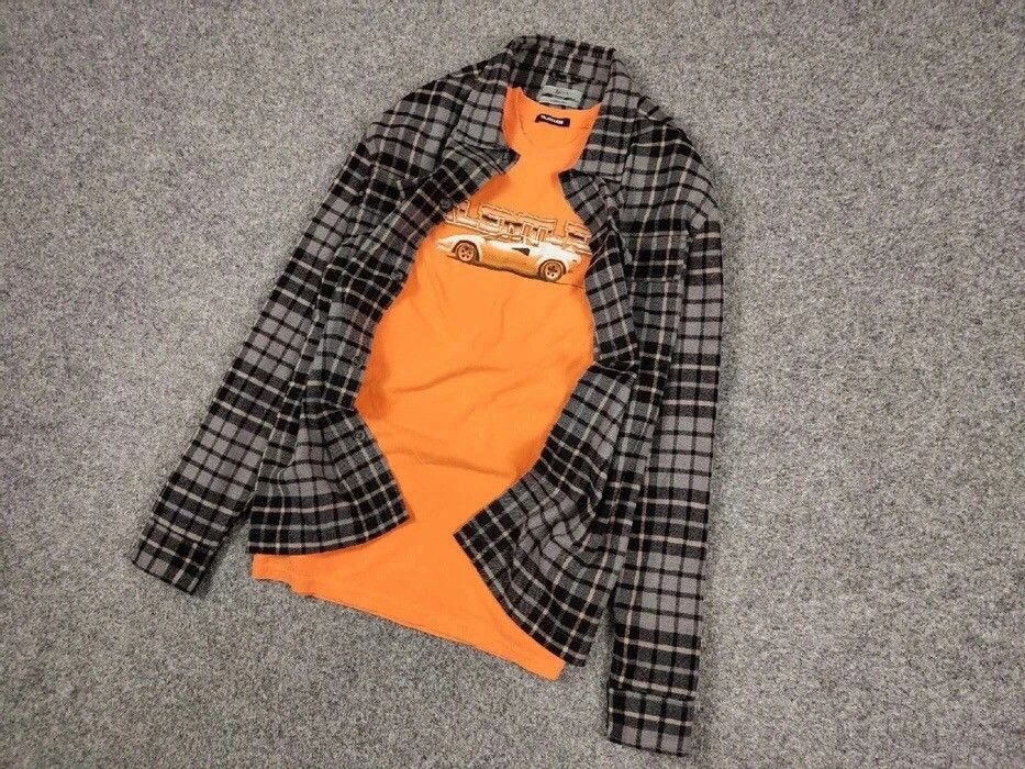Flannel Vintage Flannel Shirt Overshirt Travis Scott Style Hype Size US L / EU 52-54 / 3 - 3 Thumbnail