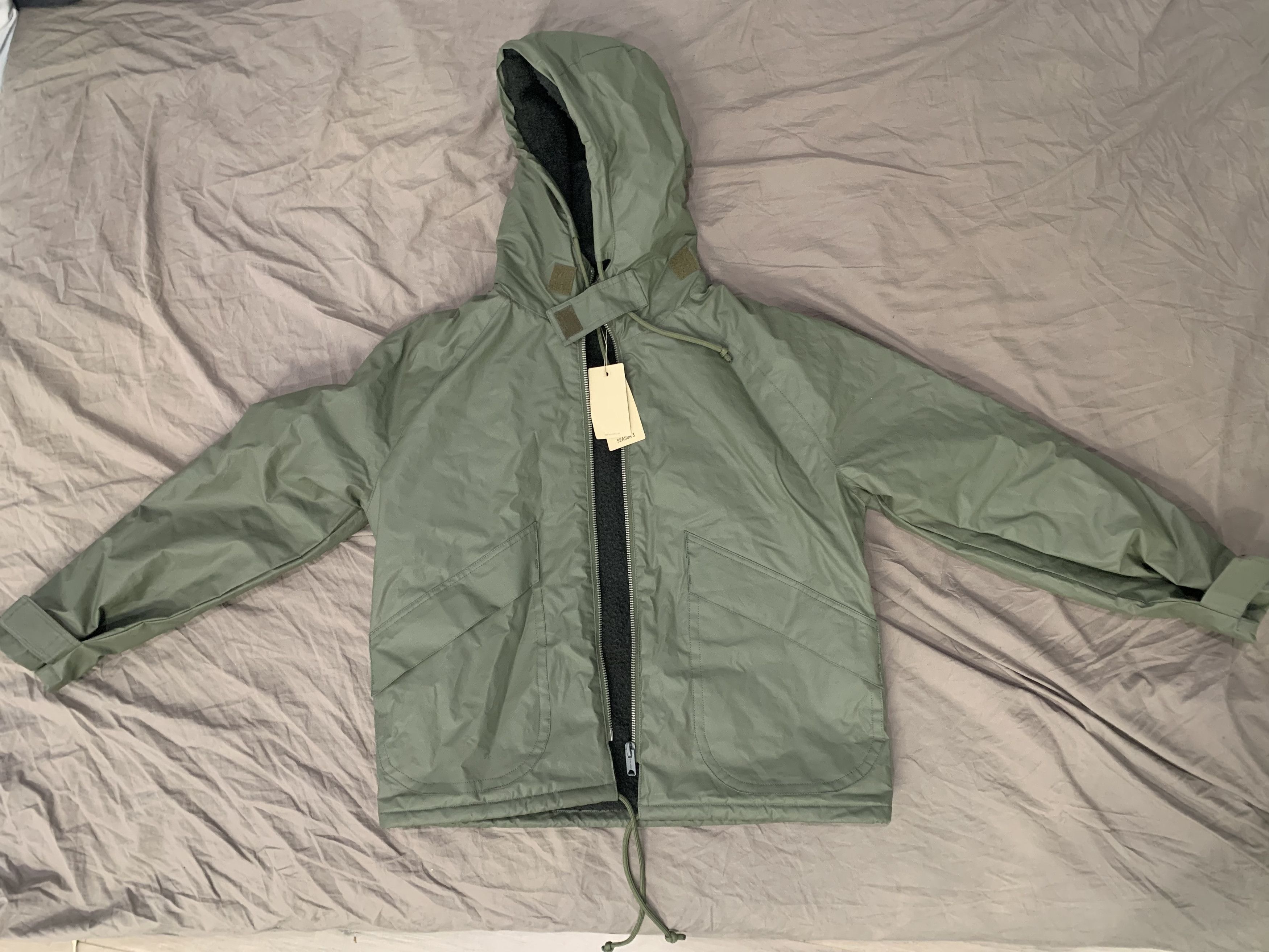 Yeezy Season YEEZY Season 3 Men's Military Stone Waxed Cotton Anorak ...