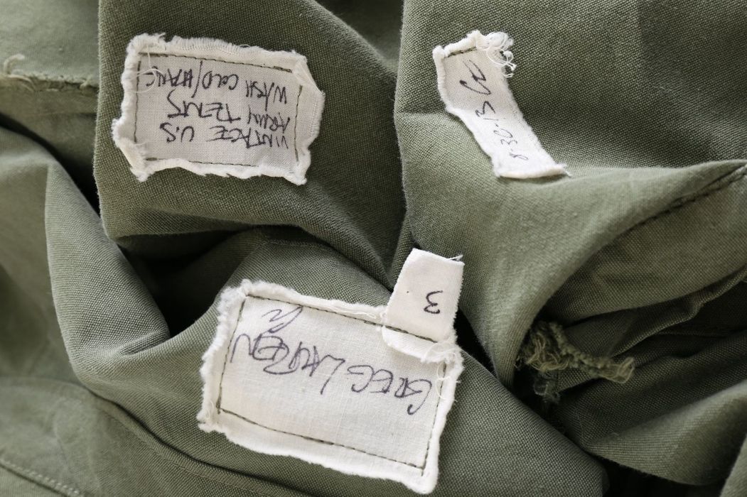 Greg Lauren GREG LAUREN deconstructed distressed khaki army green tent shirt jacket L US42 Size US L / EU 52-54 / 3 - 13 Preview