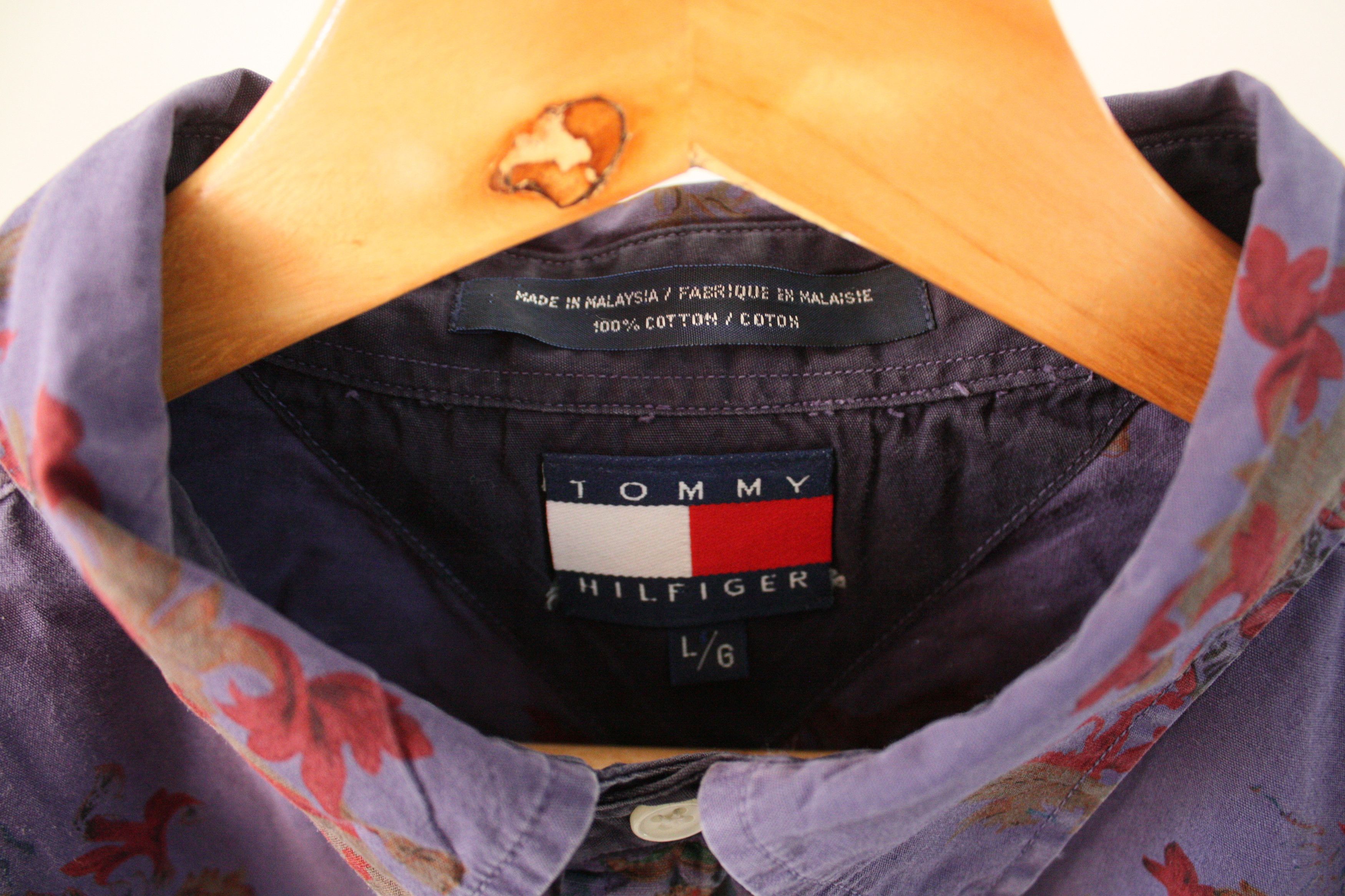 Tommy Hilfiger Tommy Hilfiger Rare Vintage Shirt Size US L / EU 52-54 / 3 - 3 Thumbnail