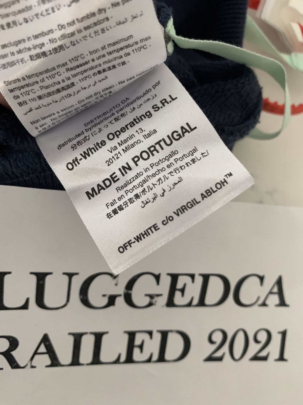 Off-White Caravaggio Hoodie FW17 Navy (New) Small