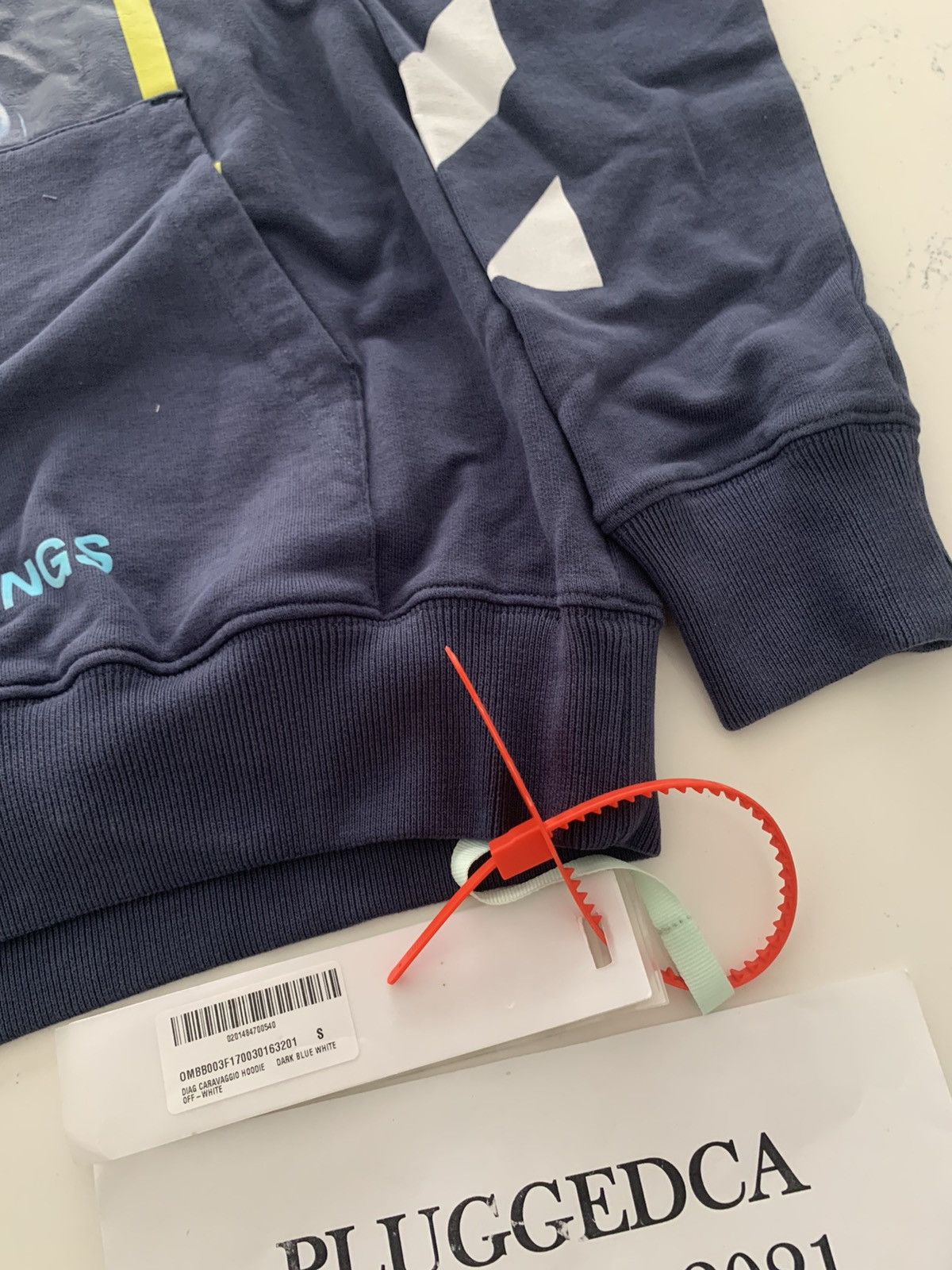 Off-White Caravaggio Hoodie FW17 Navy (New) Small