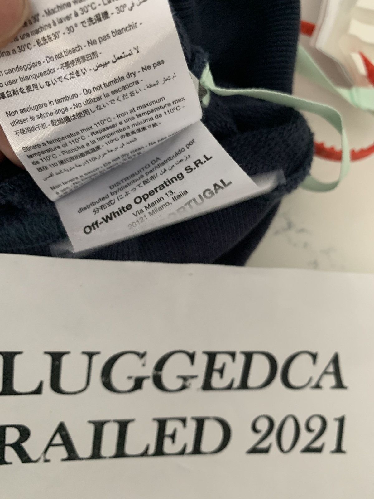 Off-White Caravaggio Hoodie FW17 Navy (New) Small