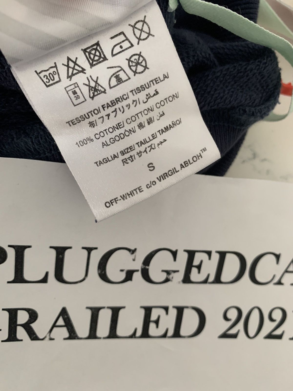 Off-White Caravaggio Hoodie FW17 Navy (New) Small