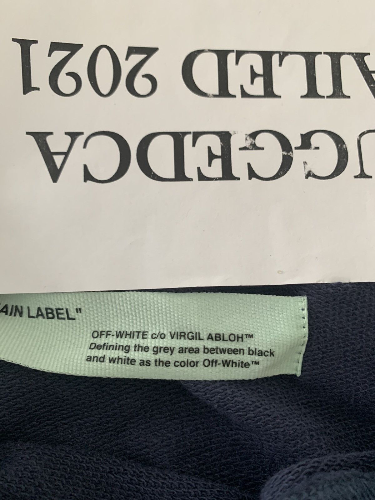 Off-White Caravaggio Hoodie FW17 Navy (New) Small