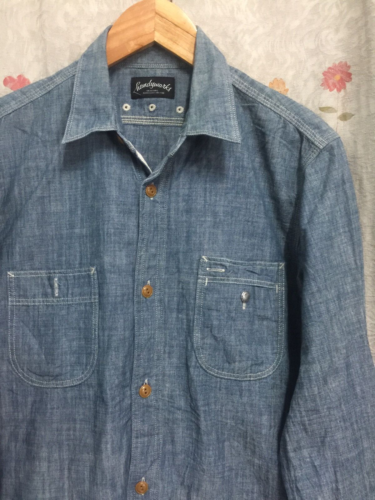 American Rag Cie Double Pockets Chambray Shirt