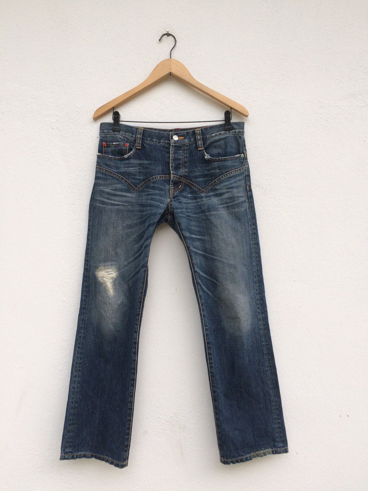 Issey Miyake ISSEY MIYAKE PROTEGE BUCKLE DISTRESSED DENIM Size US 33 - 2 Thumbnail
