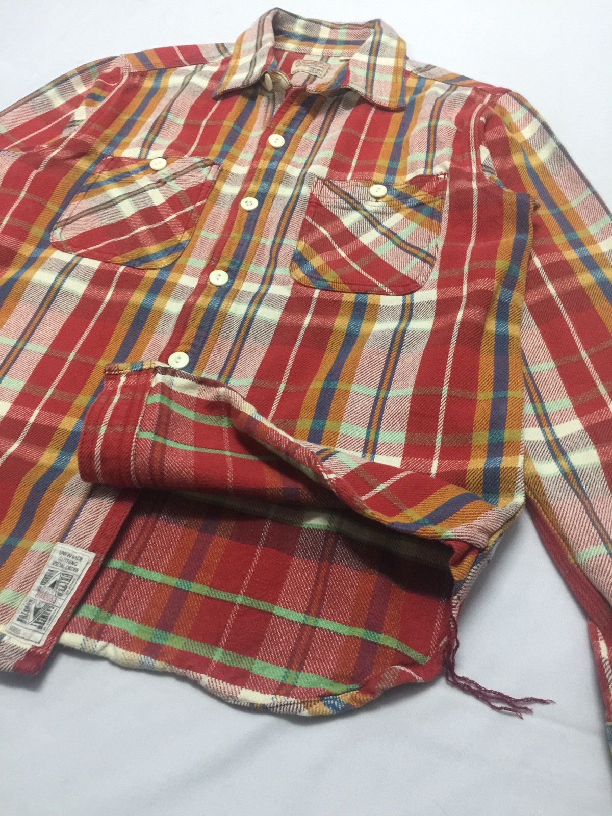 Japanese Brand HOUSTON HARD COTTON FLANEL SHIRT Size US M / EU 48-50 / 2 - 6 Thumbnail