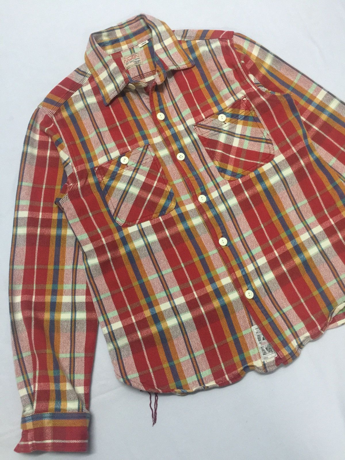 Japanese Brand HOUSTON HARD COTTON FLANEL SHIRT Size US M / EU 48-50 / 2 - 5 Thumbnail