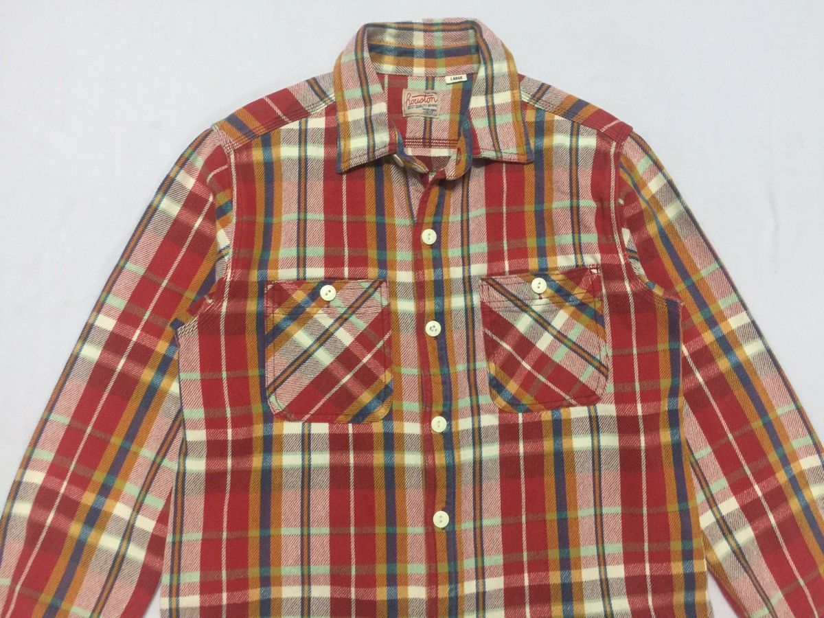 Japanese Brand HOUSTON HARD COTTON FLANEL SHIRT Size US M / EU 48-50 / 2 - 4 Thumbnail