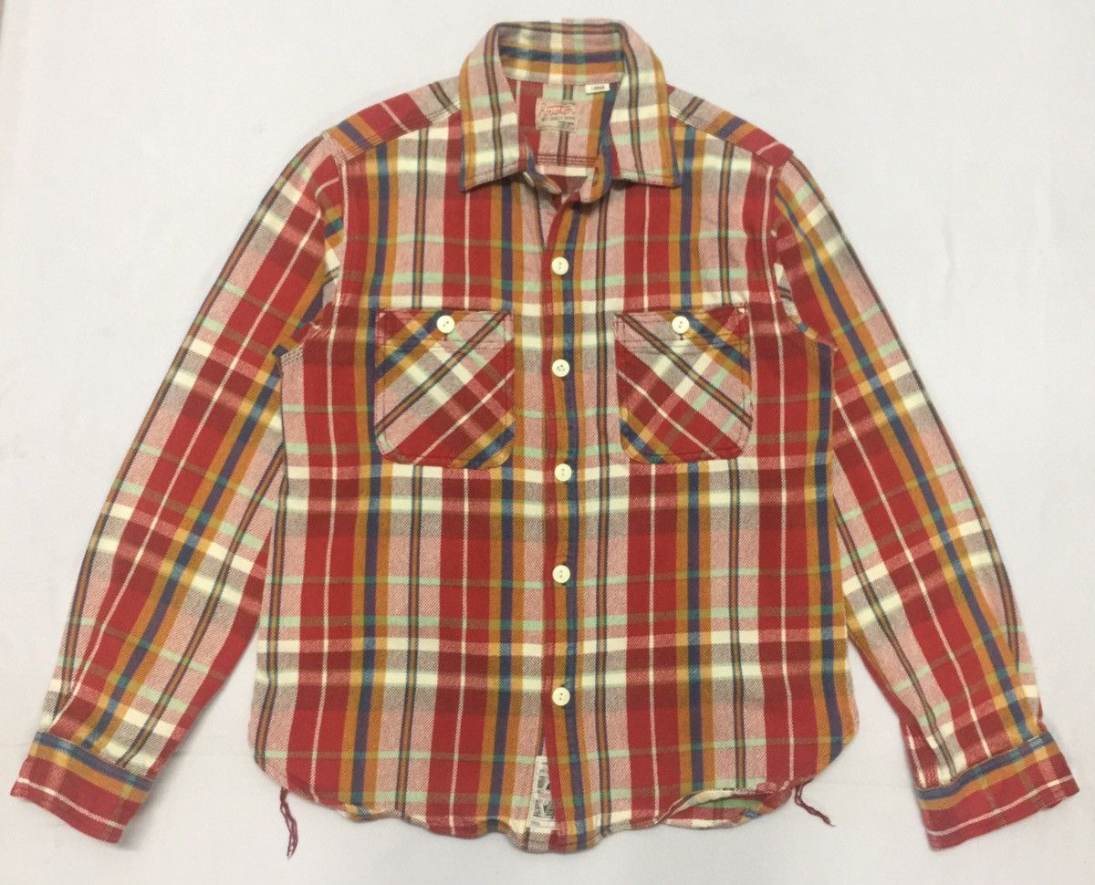 Japanese Brand HOUSTON HARD COTTON FLANEL SHIRT Size US M / EU 48-50 / 2 - 3 Thumbnail