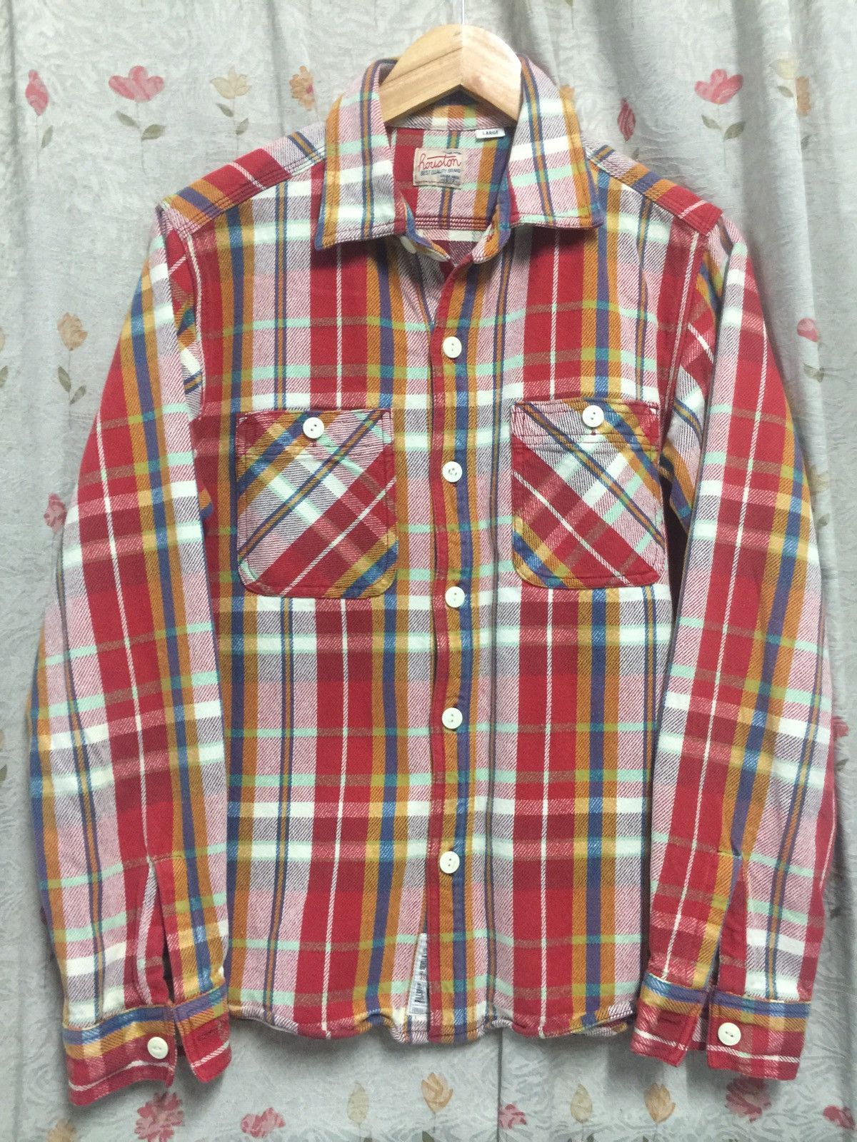 Japanese Brand HOUSTON HARD COTTON FLANEL SHIRT Size US M / EU 48-50 / 2 - 1 Thumbnail