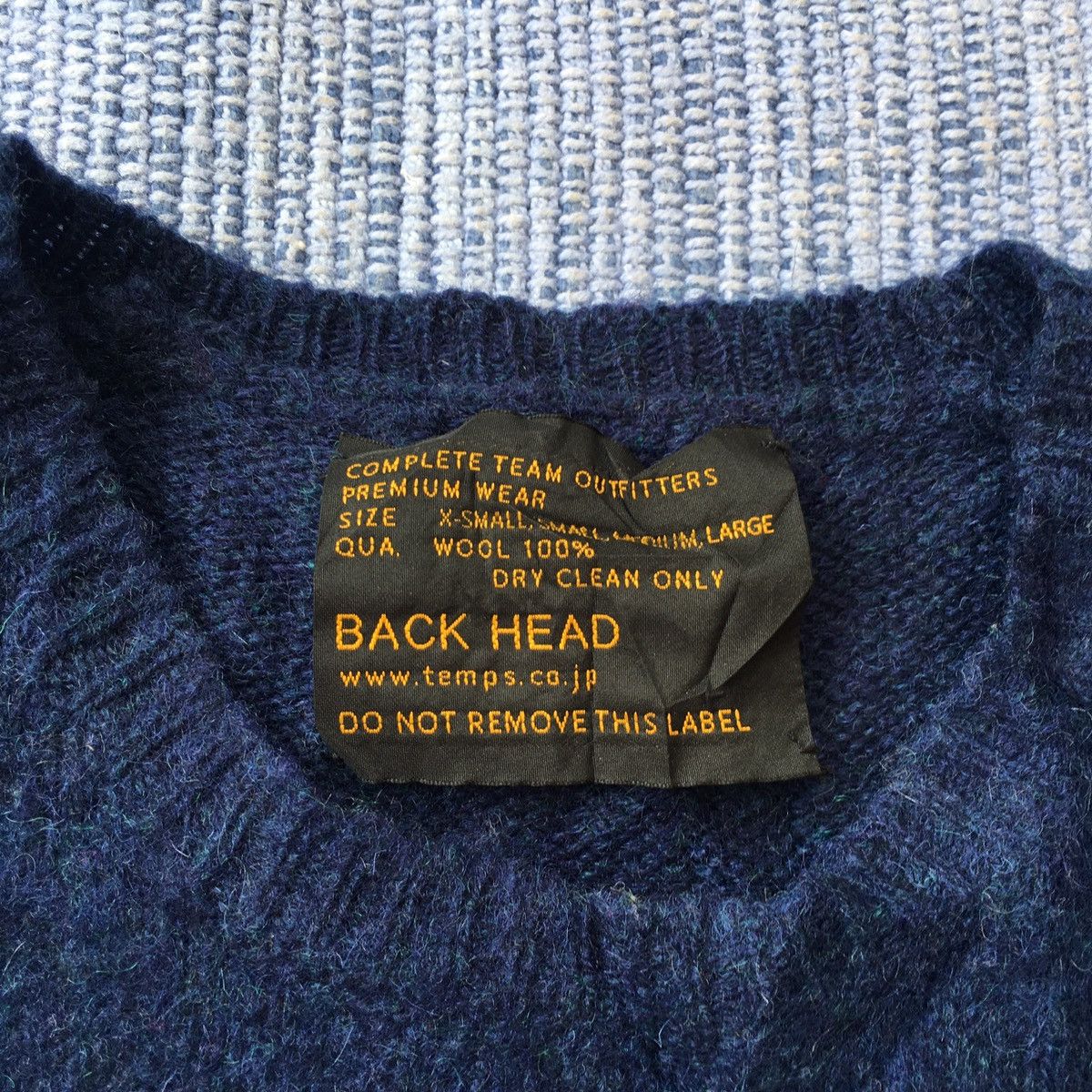 Japanese Brand back head jumper / knitwear : wool Size US L / EU 52-54 / 3 - 2 Thumbnail