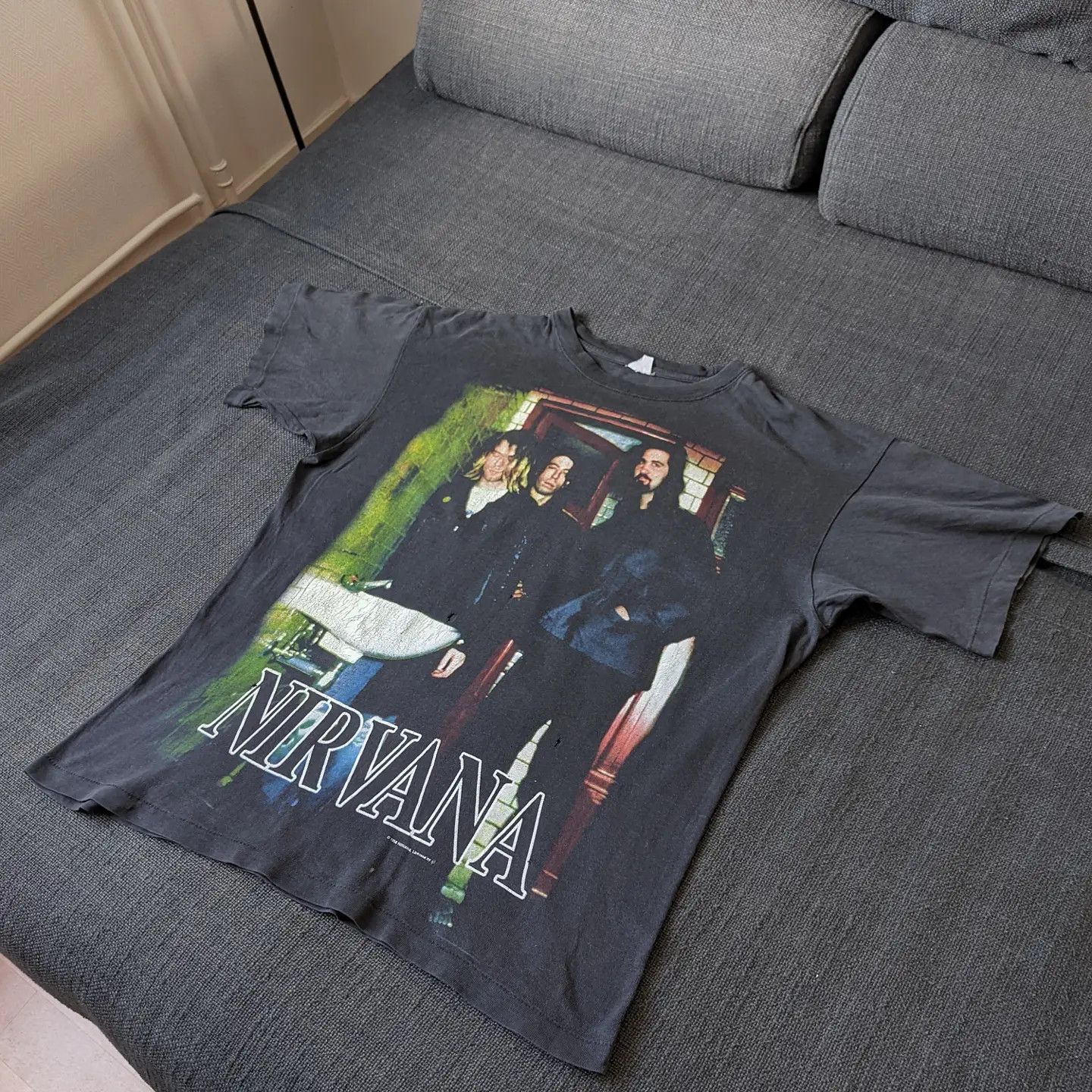 Band Tees × Nirvana × Vintage 1998 Nirvana Nevermind Kurt Cobain Size US XL / EU 56 / 4 - 2 Thumbnail