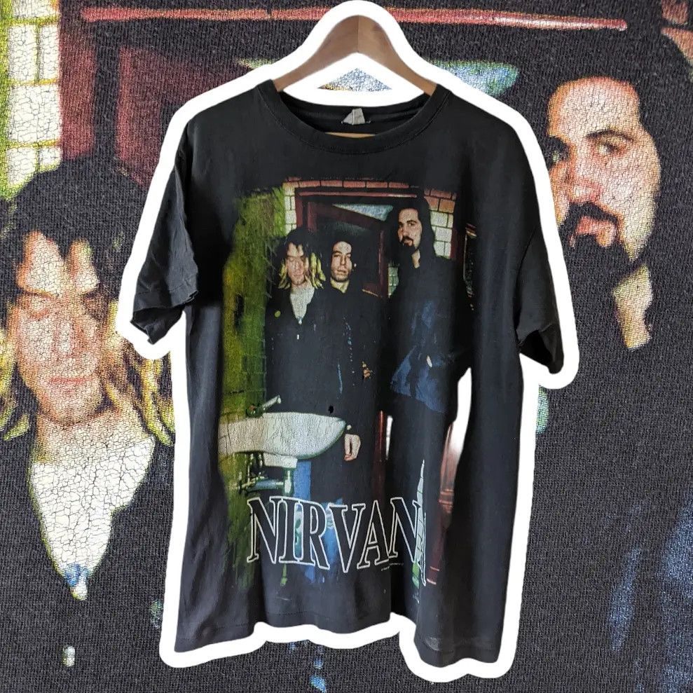Band Tees × Nirvana × Vintage 1998 Nirvana Nevermind Kurt Cobain Size US XL / EU 56 / 4 - 1 Thumbnail