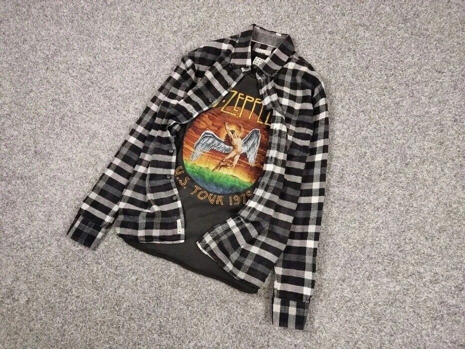 Flannel Vintage Flannel Shirt Checkered Travis Scott Style Hype Size US L / EU 52-54 / 3 - 3 Thumbnail