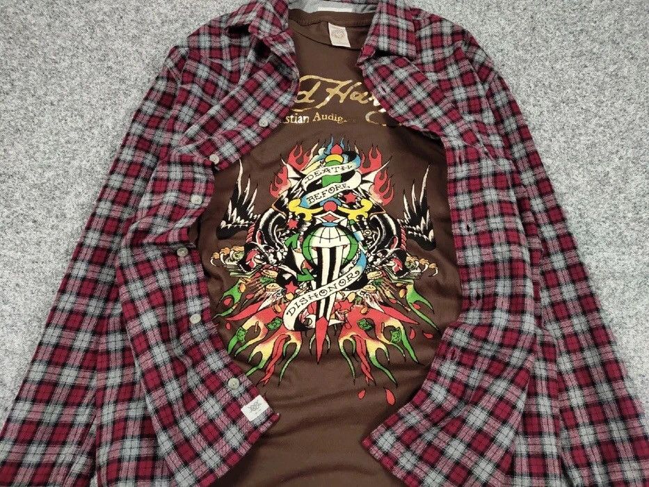 Flannel Vintage Flannel Shirt Checkered Travis Scott Style Hype Size US L / EU 52-54 / 3 - 6 Thumbnail