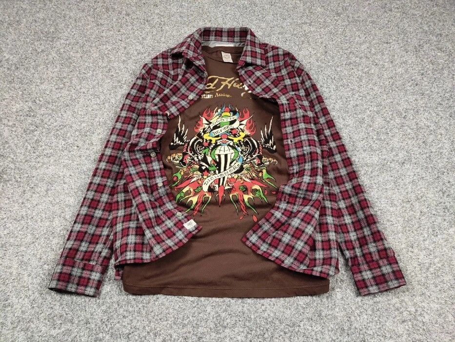 Flannel Vintage Flannel Shirt Checkered Travis Scott Style Hype Size US L / EU 52-54 / 3 - 2 Thumbnail