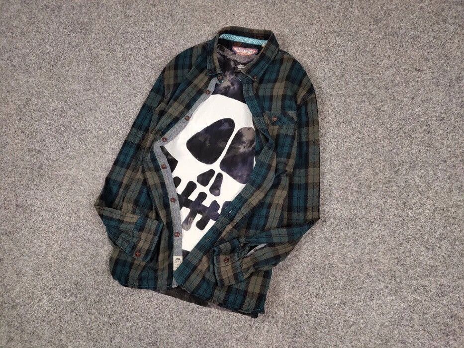 Flannel Vintage Flannel Shirt Checkered Travis Scott Style Size US L / EU 52-54 / 3 - 9 Thumbnail