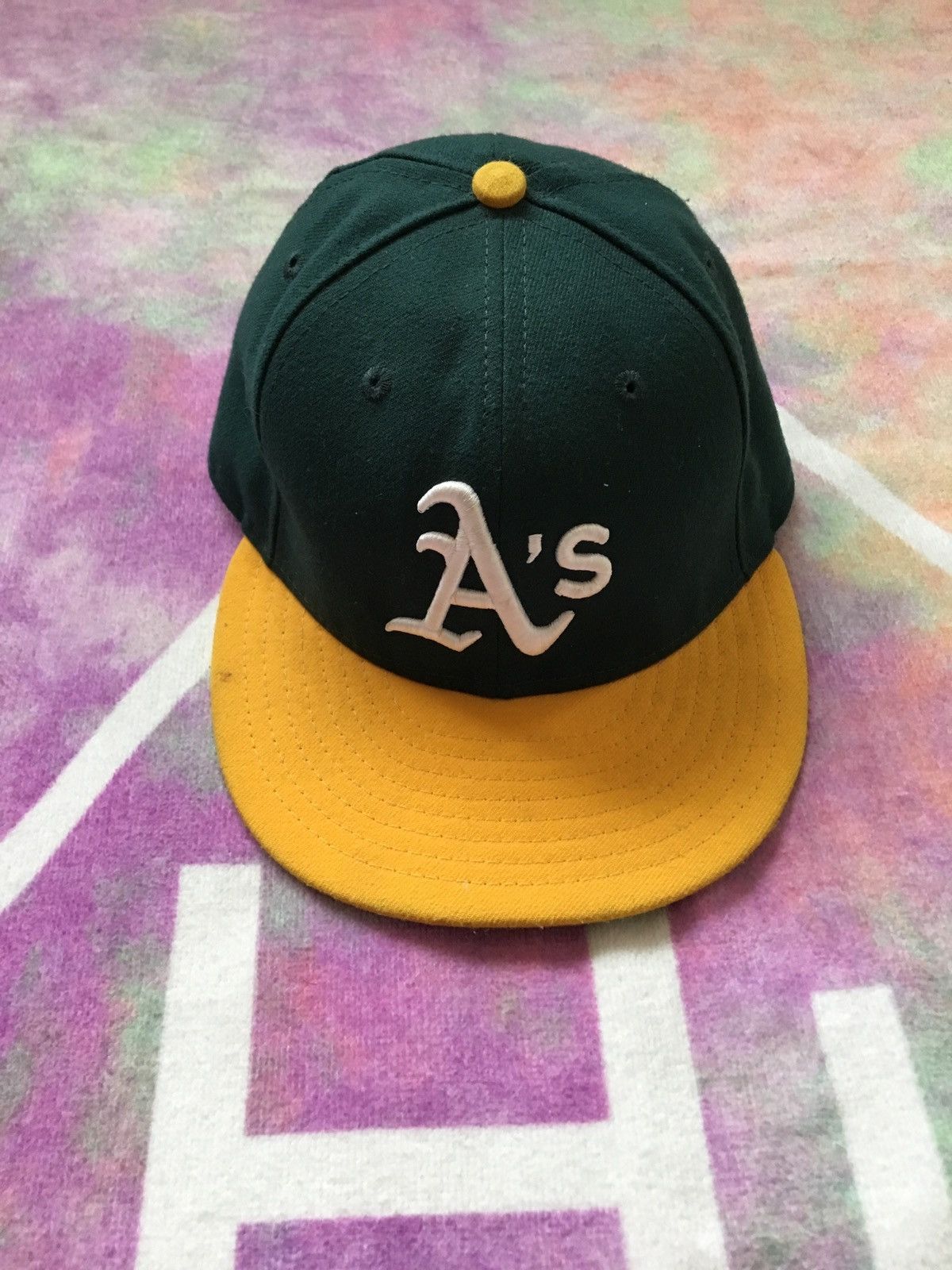 Vintage MLB Oakland A's New Era Fitted Hat Worn | Grailed