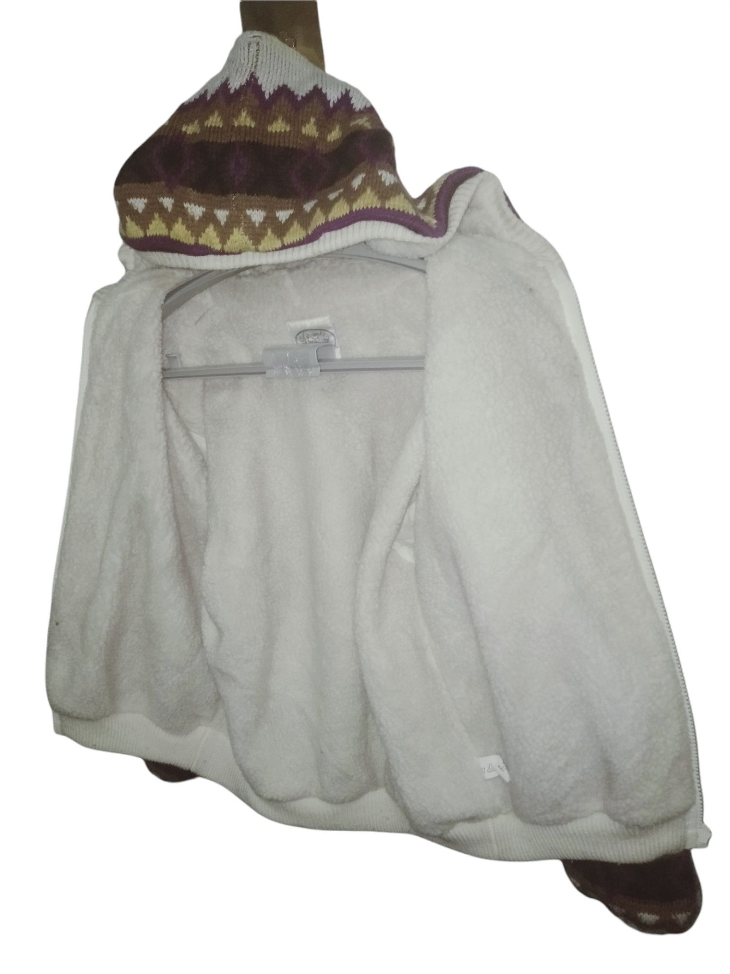 Japanese Brand × Vintage ADEL-1 Vintage Art Aztec Deer Knit Sherpa Hoodie Size US S / EU 44-46 / 1 - 4 Thumbnail