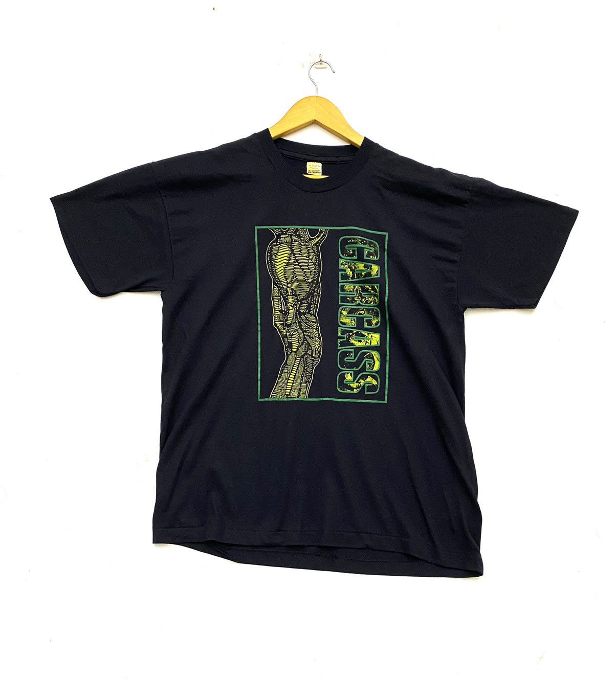 Band Tees vintage 1993 CARCASS artwork drawing metal album t-shirts Size US XL / EU 56 / 4 - 1 Thumbnail