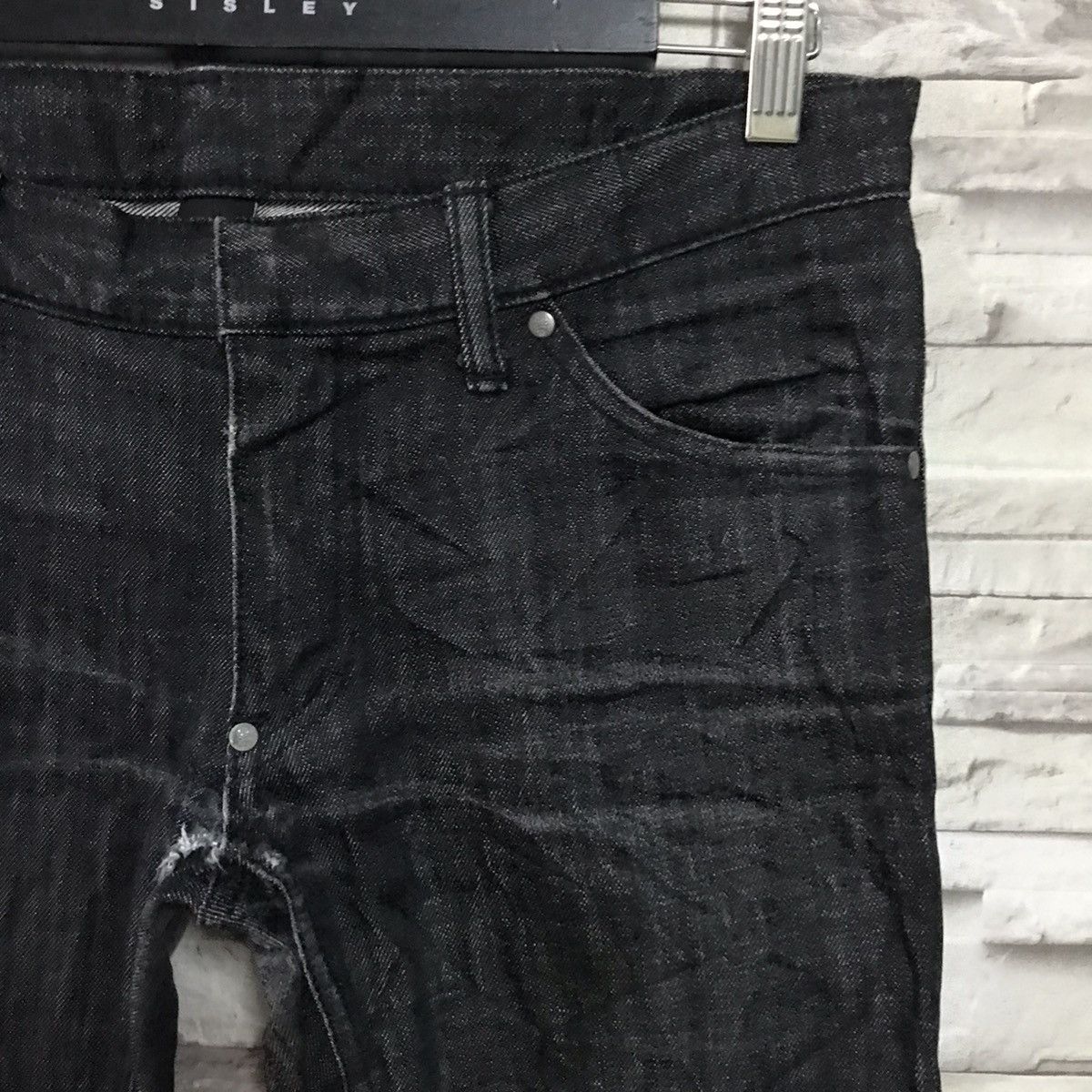 Pledge PLEDGE Japan Black Denim Slim Jeans Hedi Slimane Size US 33 - 6 Thumbnail