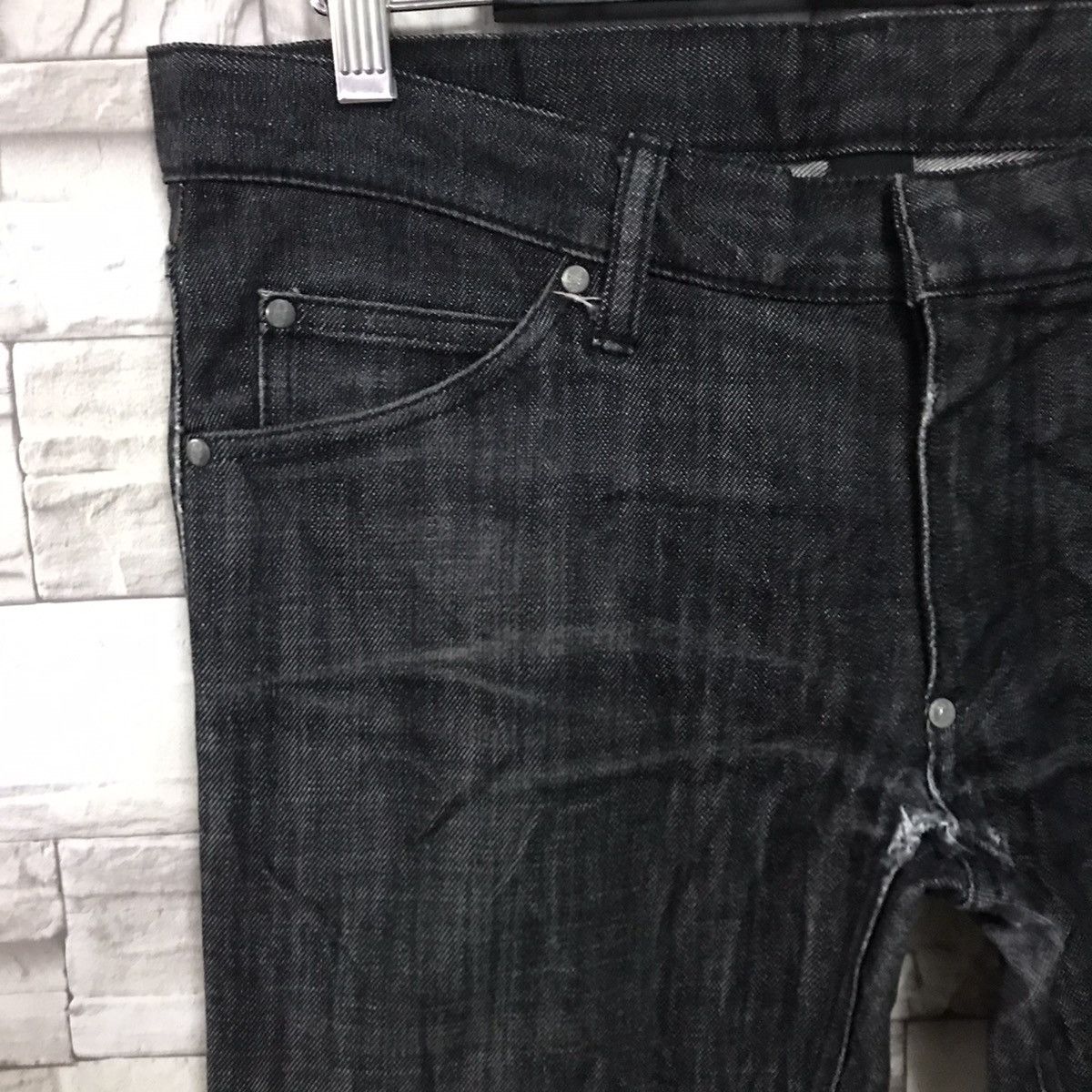Pledge PLEDGE Japan Black Denim Slim Jeans Hedi Slimane Size US 33 - 5 Thumbnail