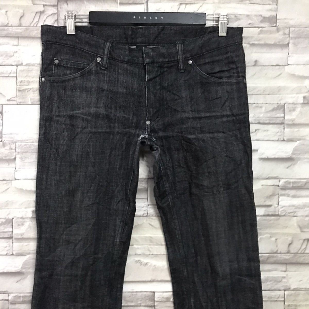 Pledge PLEDGE Japan Black Denim Slim Jeans Hedi Slimane Size US 33 - 4 Thumbnail