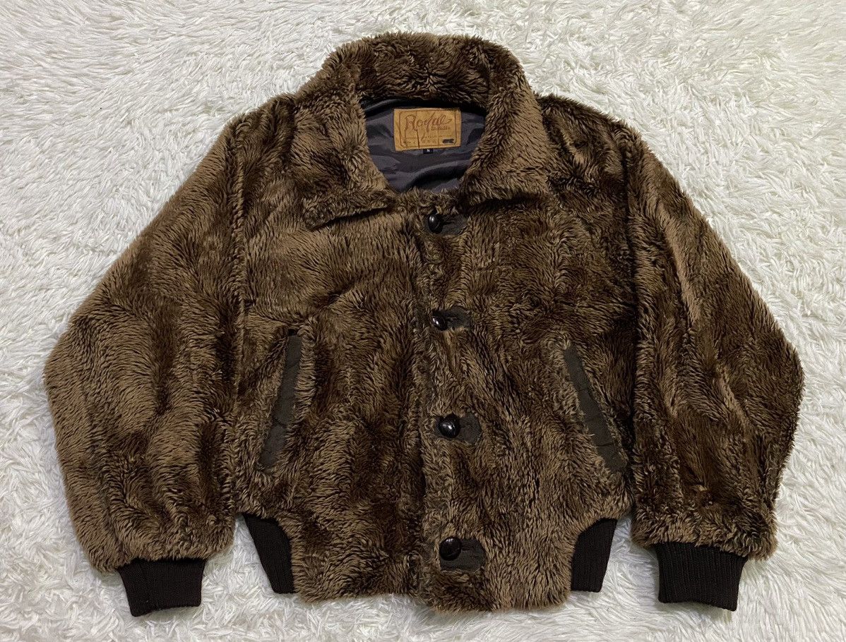 Japanese Brand × Vintage Royal Windbull Fuzzy Jacket Rare Size US M / EU 48-50 / 2 - 1 Thumbnail