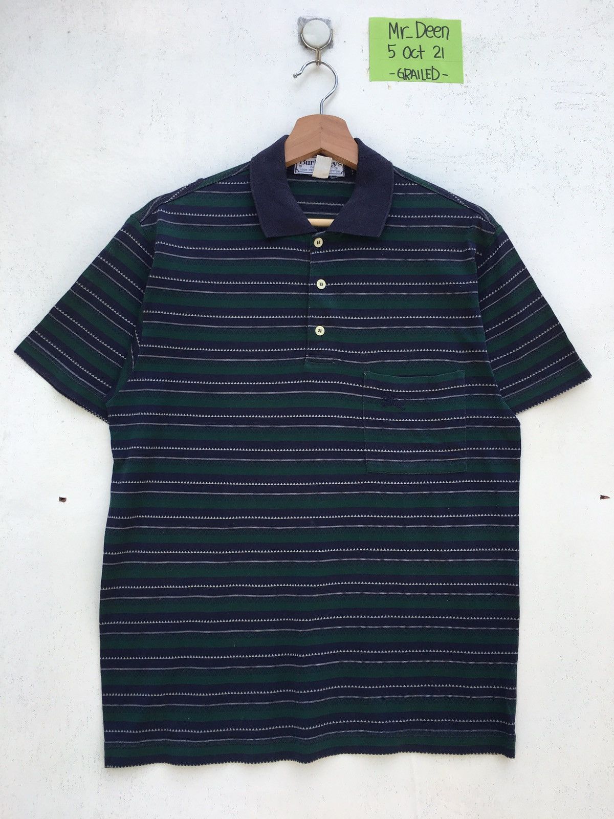 Burberry RARE!! Vintage 90s Burberry Polo Striped Shirt Size US M / EU 48-50 / 2 - 1 Thumbnail