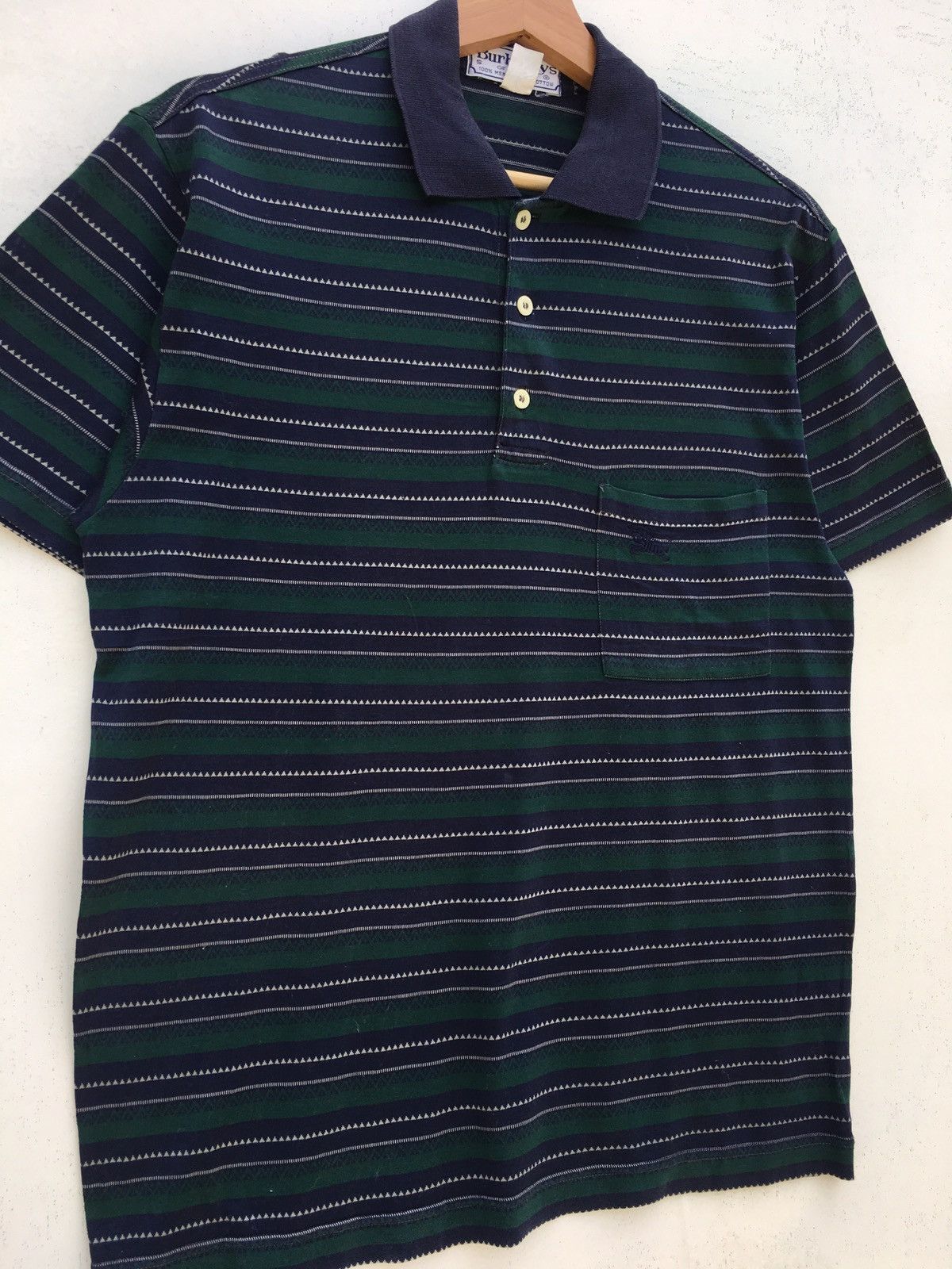 Burberry RARE!! Vintage 90s Burberry Polo Striped Shirt Size US M / EU 48-50 / 2 - 5 Thumbnail