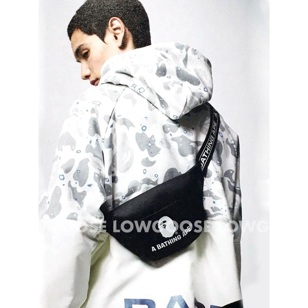 Bape 🔥 DS Bape Shoulder Bag Black Cross Body Logo A Bathing Ape Size ONE SIZE - 7 Thumbnail