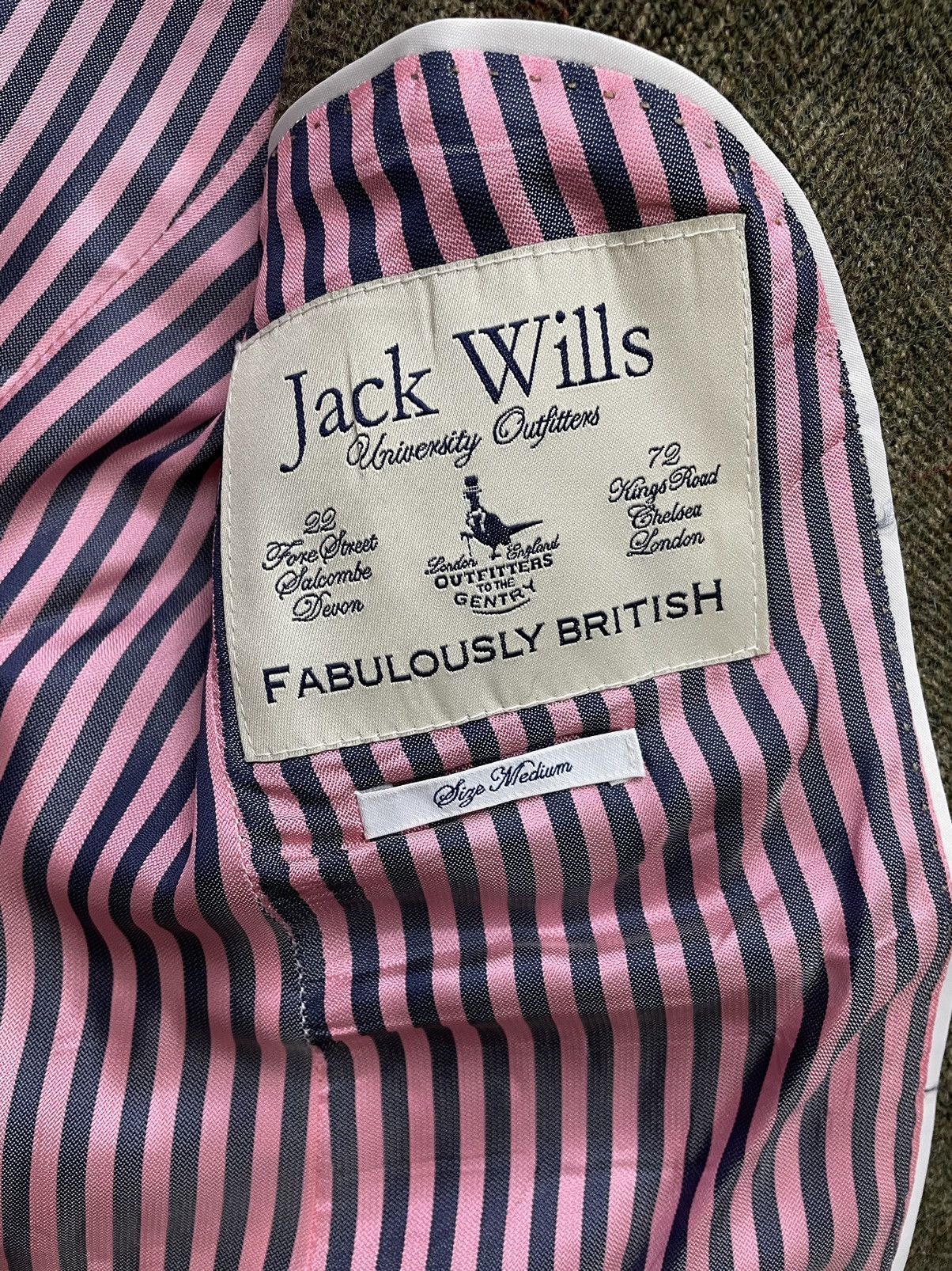 Jack Wills Jack Wills Mens Wool Green Tweed blazer jacket size Medium Size 38R - 7 Thumbnail