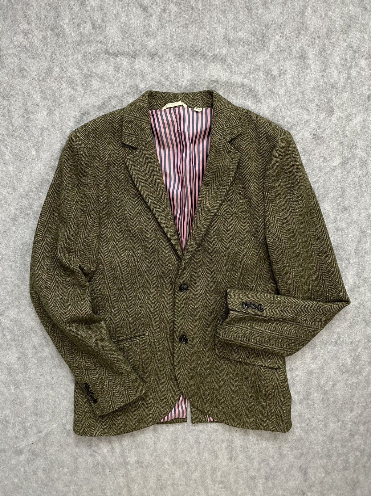 Jack Wills Jack Wills Mens Wool Green Tweed blazer jacket size Medium Size 38R - 1 Thumbnail