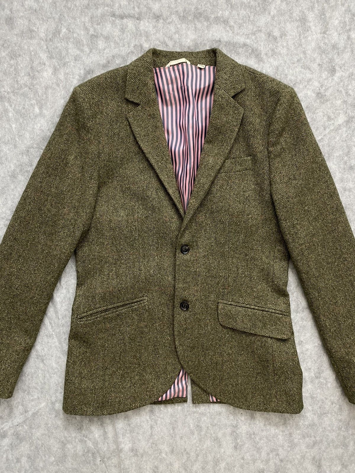 Jack Wills Jack Wills Mens Wool Green Tweed blazer jacket size Medium Size 38R - 3 Thumbnail