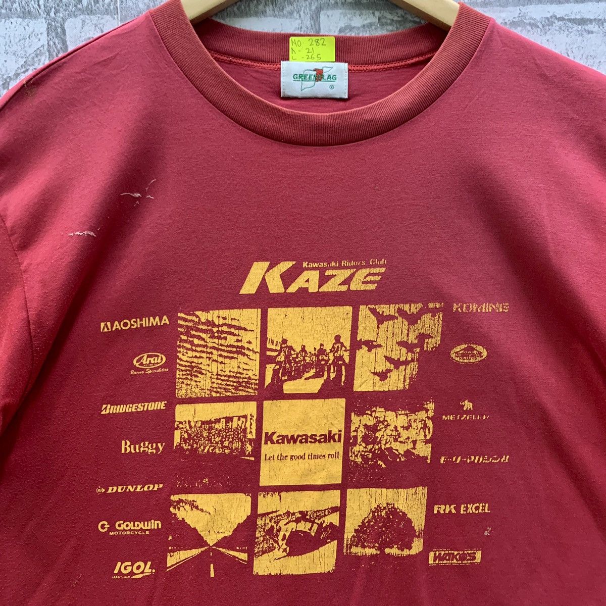 Vintage Vintage Kawasaki Riders Club Kaze T-shirts Size US L / EU 52-54 / 3 - 4 Thumbnail